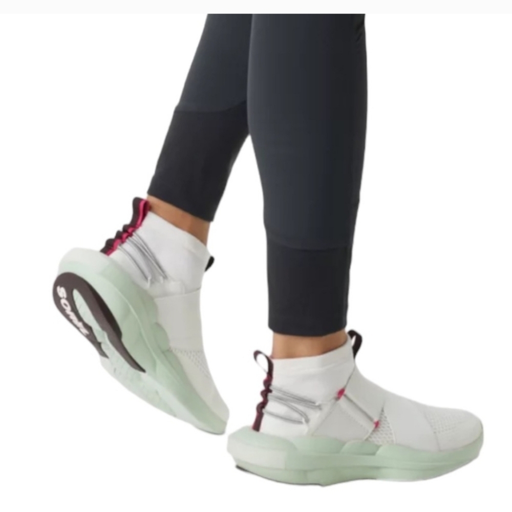 SOREL Explore Defy Midi Sneakers SEASALT Womens 8.5